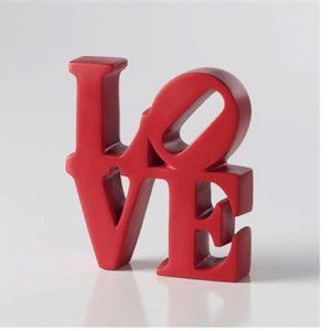 Torre & Tagus LOVE WORD ART DÉCOR Red Resin - NEW